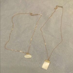 Elegant Gold and White Necklace Set